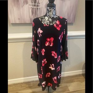 Tommy Hilfiger floral dress with bell sleeves